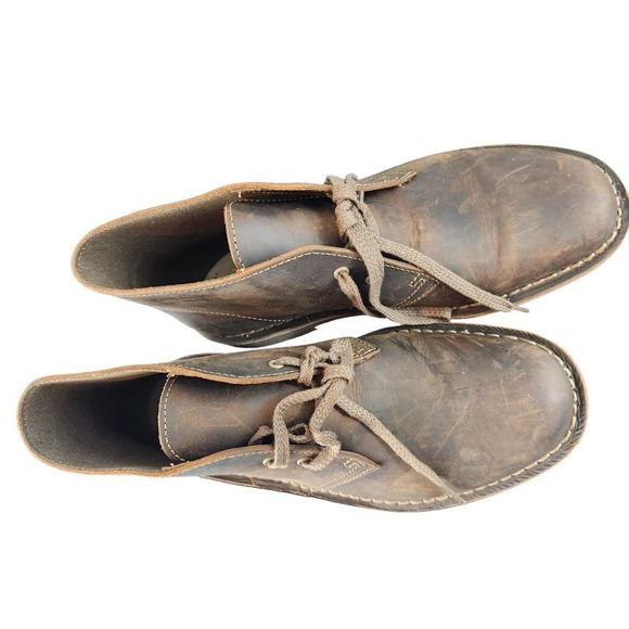 Clarks bushacre 2 beeswax mens brown leather boots size 7m - Picture 2 of 10